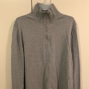 Banana Republic Gray Quarter Zip Sweater
